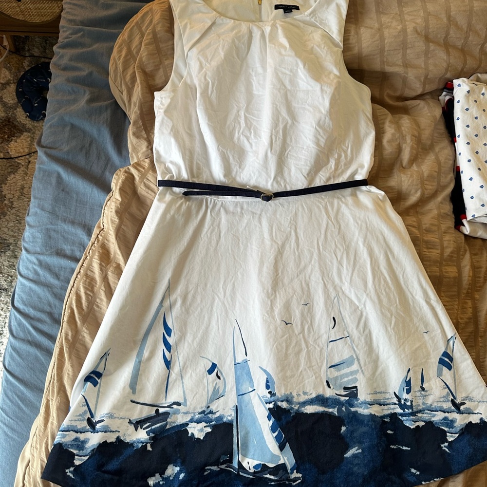 Nautical White and Blue Dress Tommy Hilfiger